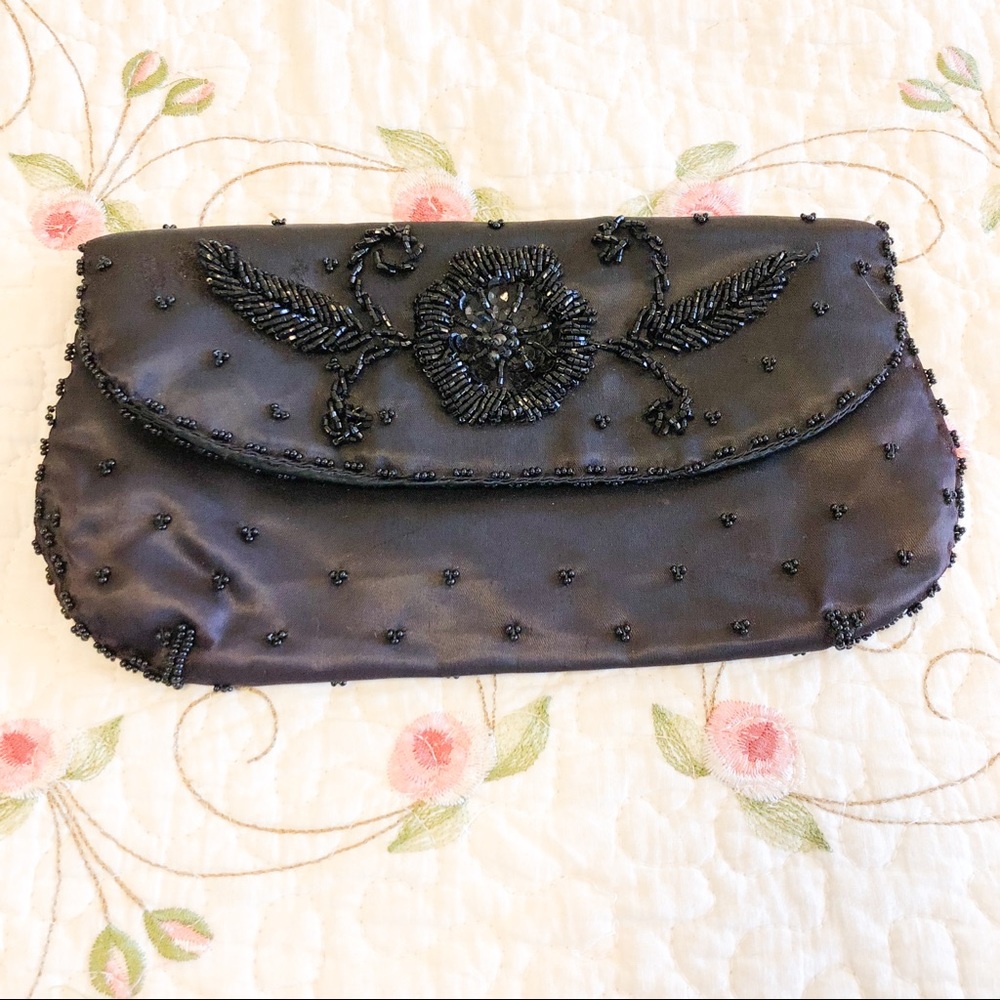 Vintage handmade beaded clutch
